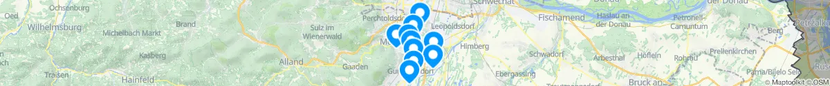 Kartenansicht für Apotheken-Notdienste in der Nähe von Biedermannsdorf (Mödling, Niederösterreich)
